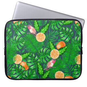 Capa Para Notebook Padrão tropical, beija-flores