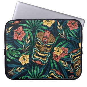 Capa Para Notebook Padrão Tropical de Máscara de Tiki Havaiano