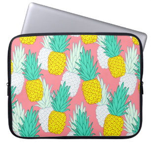 Capa Para Notebook Padrão tropical sem costura com abacaxi exótico.