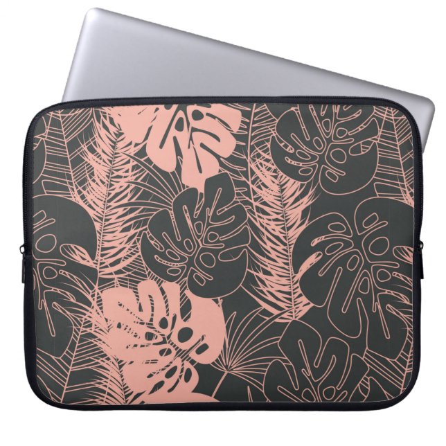 Capa Para Notebook Padrão tropical sem costura de verão com monstera  (Frente)
