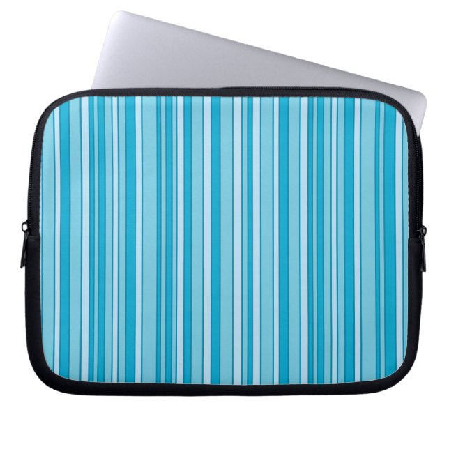 Capa Para Notebook Padrão Turquesa Stripes (Frente)