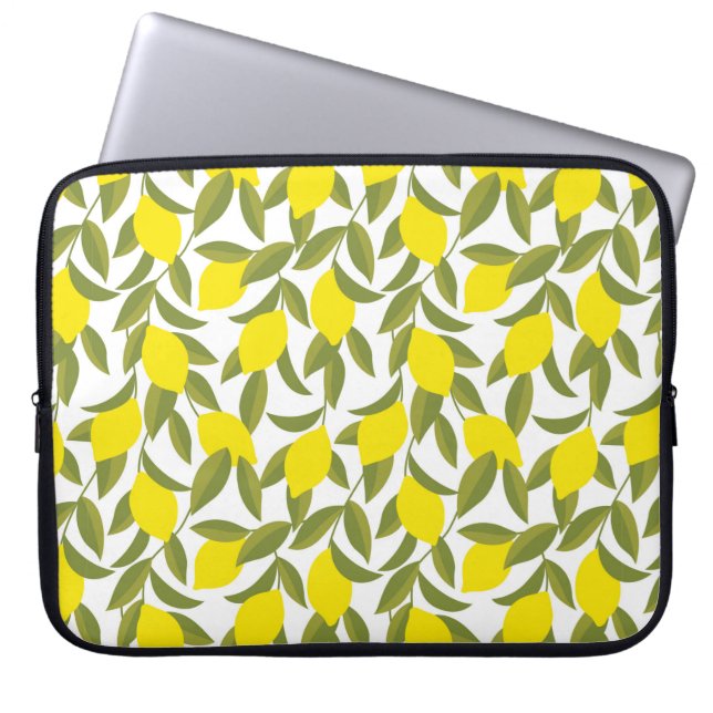 Capa Para Notebook Padrão uniforme da árvore de limão amarela (Frente)