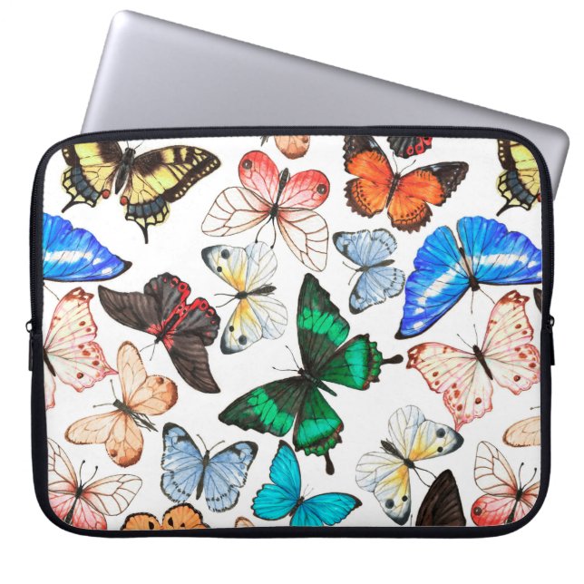 Capa Para Notebook Padrão uniforme de aquarela desenhada à mão com co (Frente)