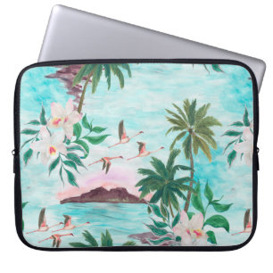 Capa Para Notebook Padrão uniforme de pintura aquosa com hawaiano