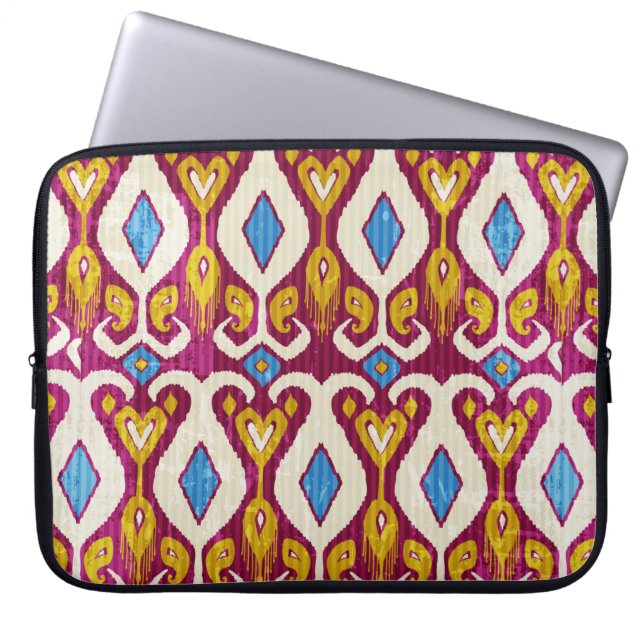 Capa Para Notebook Padrão uniforme do tecido ikat tradicional (Frente)