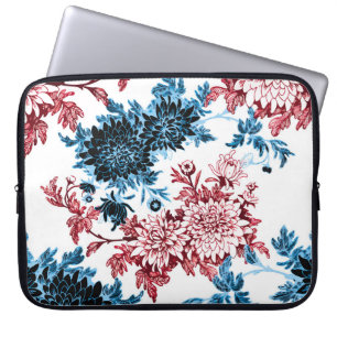 Capa Para Notebook Padrão uniforme floral de aquarela em fundo branco