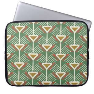 Capa Para Notebook padrão verde sem costura com linhas e calhas de ge