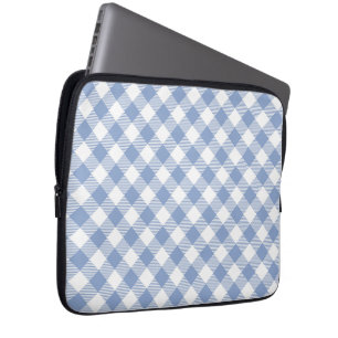Capa Para Notebook Padrão Xadrez Azul Claro Estampa Xadrez Clássica