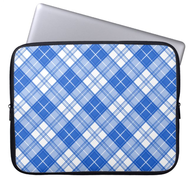 Capa Para Notebook Padrão Xadrez Marrom Branco yxm0uat9 (Frente)