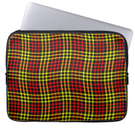 Capa Para Notebook Padrão Xadrez Seamless Amarelo Vermelho
