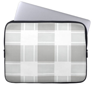 Capa Para Notebook Padrão Xadrez Tom Cinza Moderno