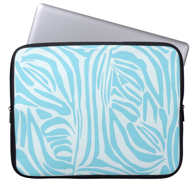 Capa Para Notebook Padrão Zebra Azul (Frente)
