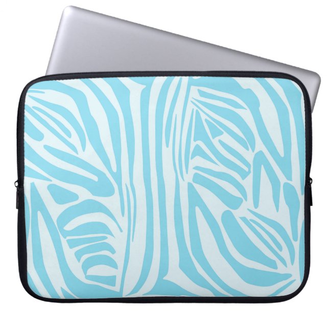 Capa Para Notebook Padrão Zebra Azul (Frente)