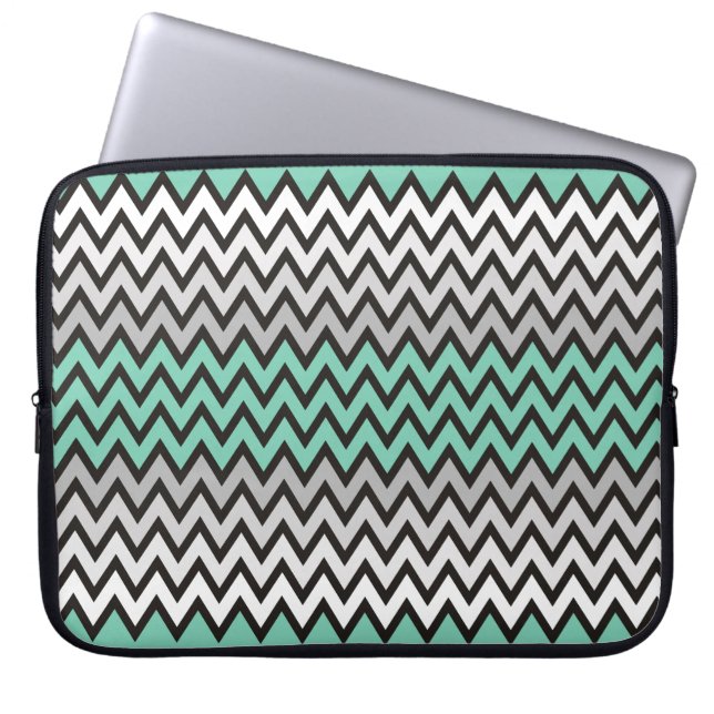 Capa Para Notebook Padrão ZIGZAG - cinza branca preta + sua ideia (Frente)