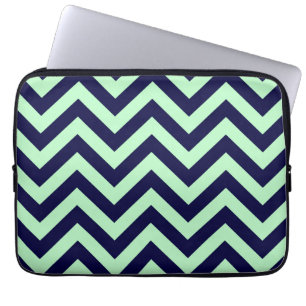 Capa Para Notebook Padrão ZigZag da Casa Azul Grande Marinho