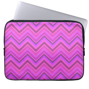 Capa Para Notebook Padrão zigzag de listras cor-de-rosa
