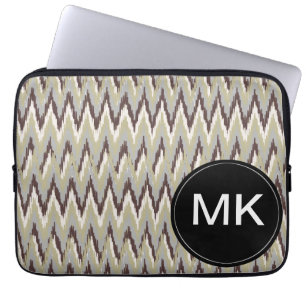 Capa Para Notebook Padrão ZigZag do Café e Sage