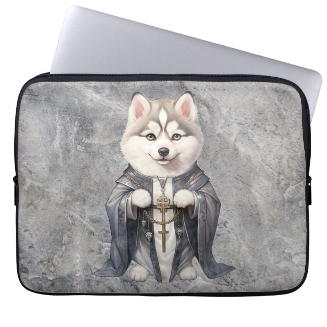 Capa Para Notebook Padre King Siberian Husky (Frente)