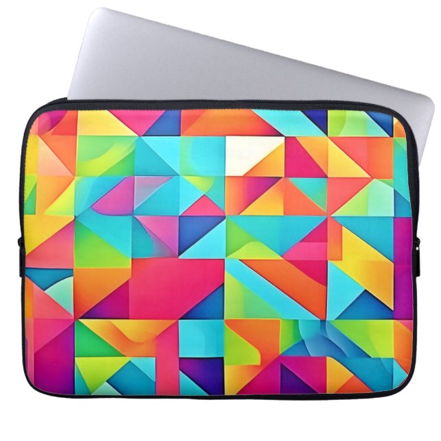 Capa Para Notebook Padrões Abstratos Coloridos Vibrantes (Frente)
