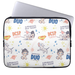 Capa Para Notebook Padrões Baby Krypto e Superman