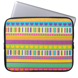 Capa Para Notebook Padrões bonitos do arco-íris colorido e presente