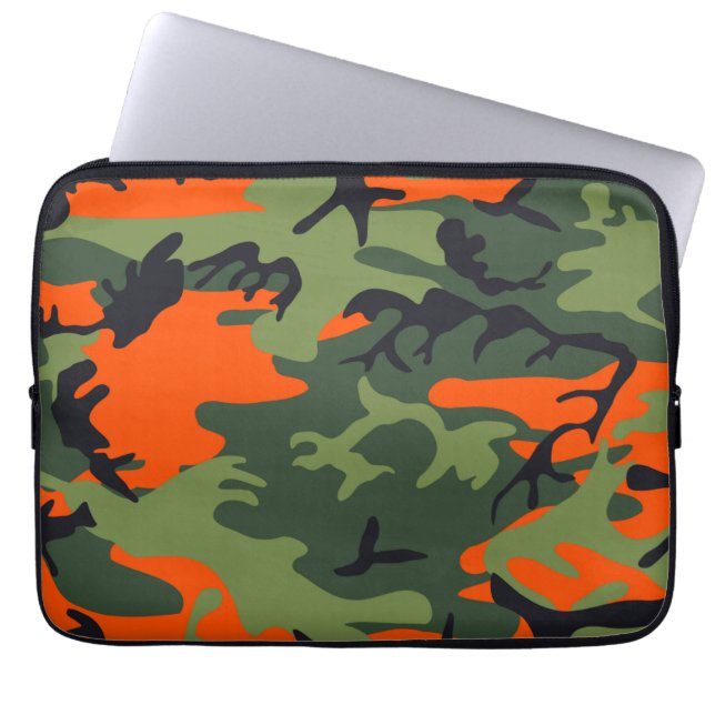 Capa Para Notebook Padrões da Camuflagem Laranja (Frente)