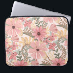 Capa Para Notebook Padrões de Aquarela Verde de Sage Rosa Deixam o Aq<br><div class="desc">Este padrão elegante e feminino é perfeito para a na moda e a moça. Apresenta flores de cor aquosa, pintadas à mão, rosa-claro, castanho-castanho, ouro-amarelo e verde-floresta e folhas sobre um fundo rosado. É o país, bonito, bonito, único, artístico e moderno. o complemento perfeito para o seu estilo pessoal. Estilize-se...</div>