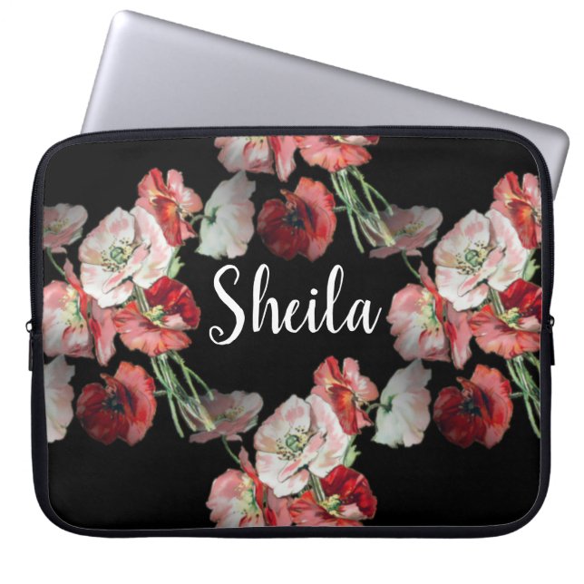 Capa Para Notebook Padrões de Cópias Rosa e Vermelhas Personalizados (Frente)