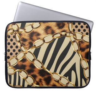 Capa Para Notebook Padrões de Impressão de Animais Leopardo Sem Costu