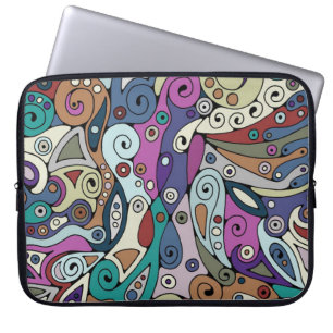 Capa Para Notebook Padrões De Mão E Digitalmente Pintados Art 8°