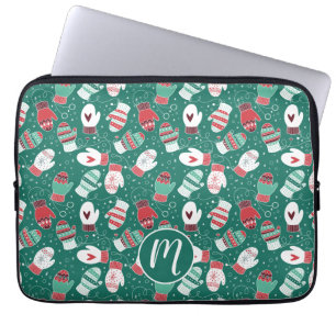 Capa Para Notebook Padrões de Mittens de Natal Cozy no inverno