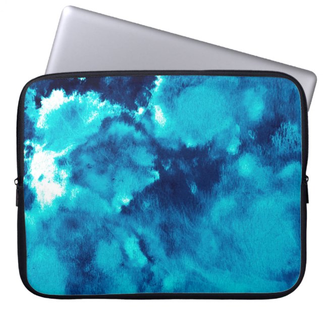 Capa Para Notebook Padrões de Moda Fantasma Azul - Plash Watercol (Frente)