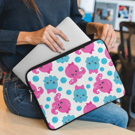 Capa Para Notebook Padrões de Octopus, Octopus Cute, Animais do Mar