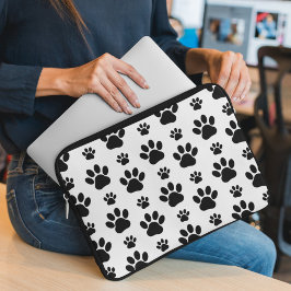 Capa Para Notebook Padrões de pata, patas de cão, impressões de pata,