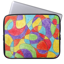 Capa Para Notebook Padrões de Portas de Crayon Desenhado à Mão