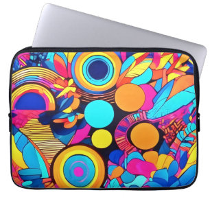 Capa Para Notebook Padrões Geométricos Abstratos Vibrantes