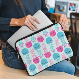 Capa Para Notebook Padrões para águas-vivas, águas-vivas-vivas-doces,