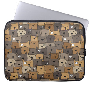 Capa Para Notebook Padrões Pets Cachorros Bons Por Trás