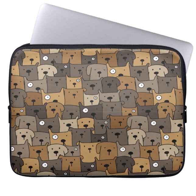 Capa Para Notebook Padrões Pets Cachorros Bons Por Trás (Frente)