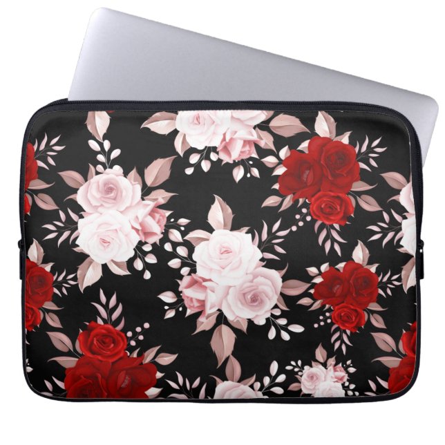 Capa Para Notebook Padrões sem costura floral das flores Elegantes (Frente)