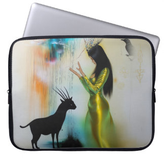 Capa Para Notebook Pagan Priestess Raven Occult Dark Witchy AI Art