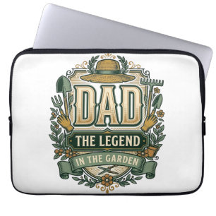 Capa Para Notebook Pai A Lenda no Jardim Desenho de Jardinagem Vintag