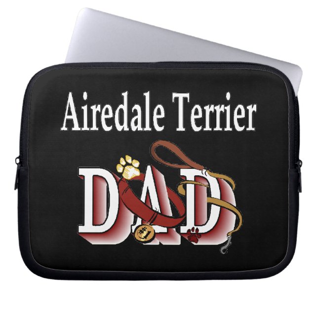 Capa Para Notebook Pai Airedale Terrier (Frente)