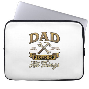 Capa Para Notebook Pai Consertador de Todas as Coisas Camiseta de Gra