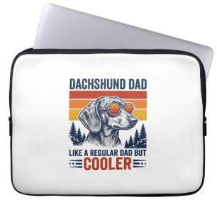 Capa Para Notebook Pai Dachshund Como um Pai Normal Mas Camiseta Mais