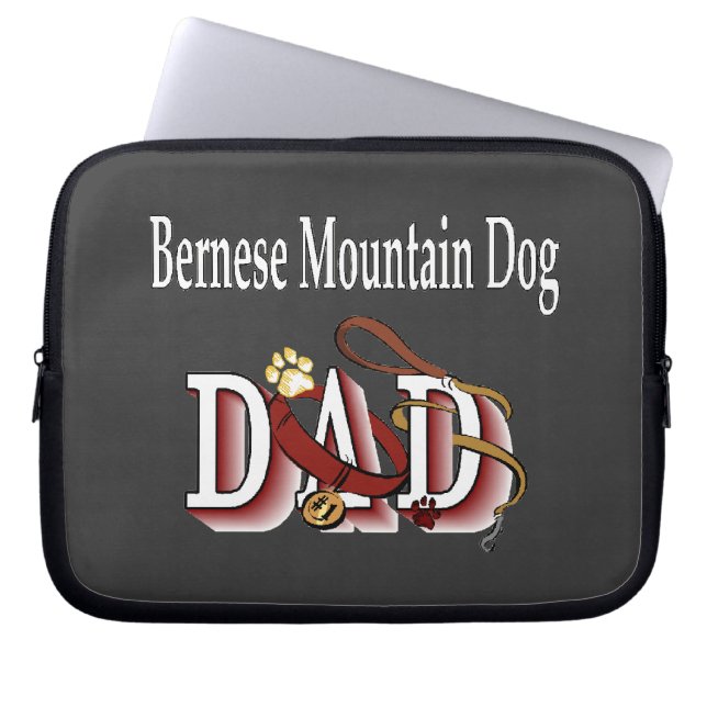 Capa Para Notebook Pai de Cachorro da Montanha Bernese (Frente)