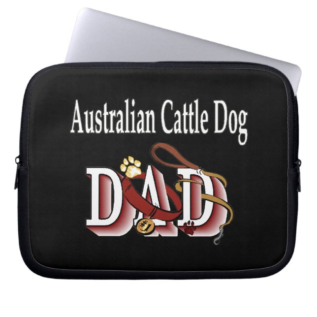 Capa Para Notebook Pai de Cães de Bovinos Australiano (Frente)