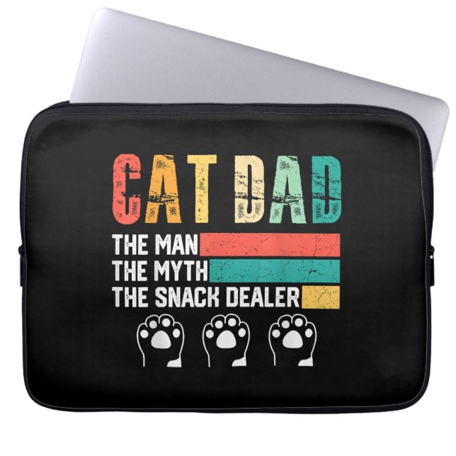 Capa Para Notebook Pai de Gato do Dia Pai (Frente)
