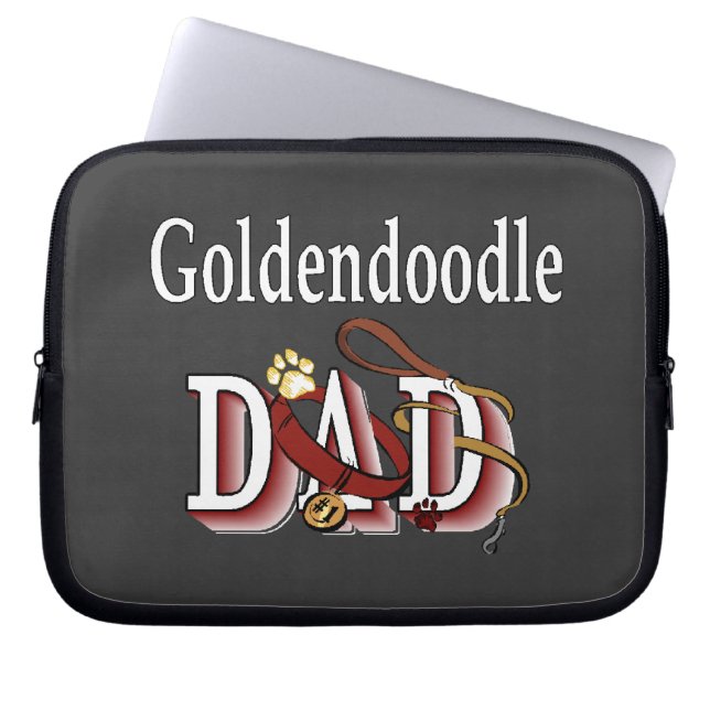 Capa Para Notebook Pai de Goldendoodle (Frente)