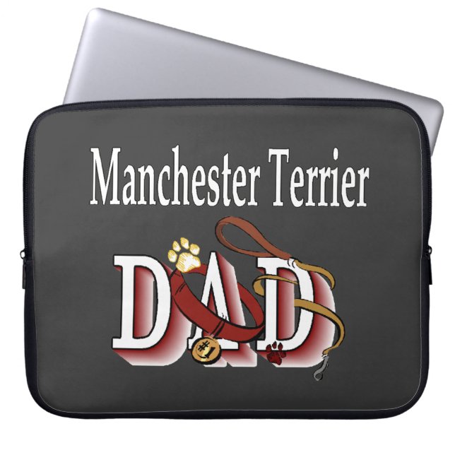 Capa Para Notebook Pai de Manchester Terrier (Frente)
